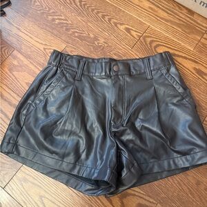 American Eagle Outfitters brown Faux Leather High Waist Shorts